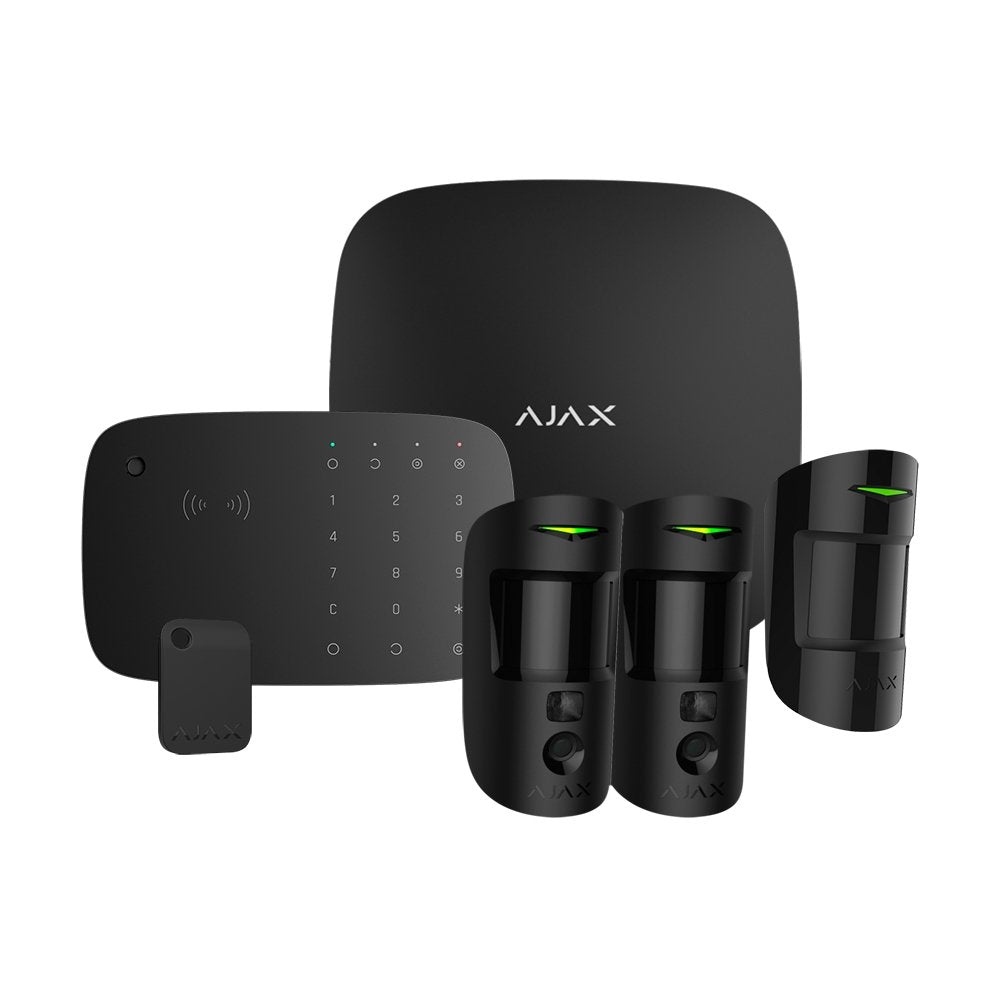 Kit de alarma AJAX profesional inalámbrico Grado 2 con Ethernet y GPRS