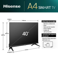 Hisense 40A4N 40" - Smart Tv - LED FullHD