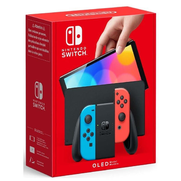 Nintendo Switch OLED Azul Neón/Rojo Neón + Base + 2 Mandos Joy-Con