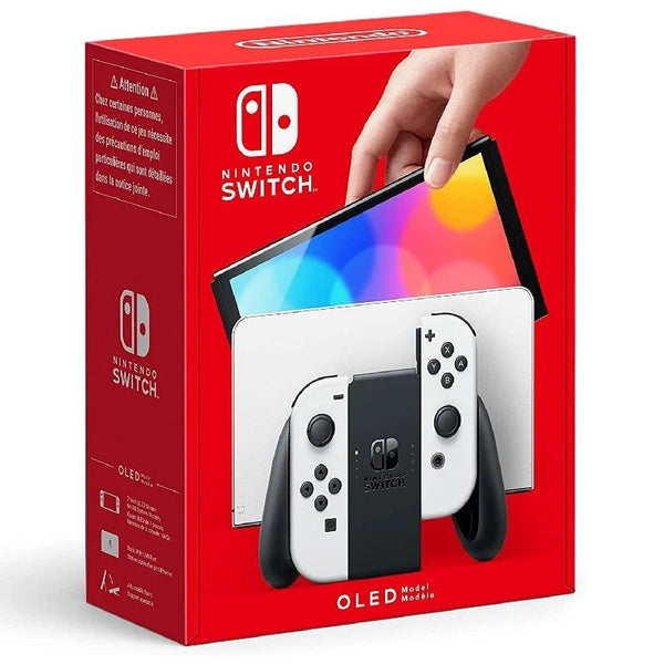 Nintendo Switch OLED Blanca + Base + 2 Mandos Joy-Con