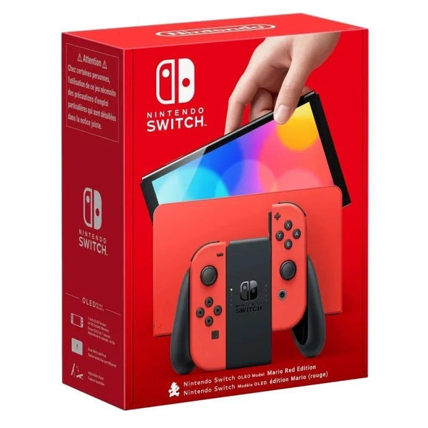 Nintendo Switch OLED Mario Red Edition + Base + 2 Mandos Joy-Con