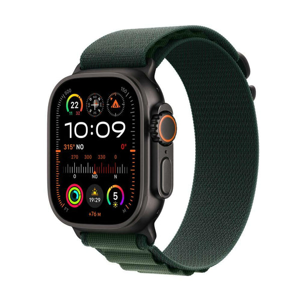 Apple Watch Ultra 2 | GPS + Cellular | 49mm | Caja en Titanio Negro | Correa Loop Alpine Verde oscuro | Talla L - MX4T3TY/A