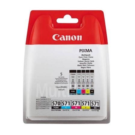 Multipack Canon Pgi-570 Bk - Cli-571 Negro - Cyan - Magenta - Amarillo Original